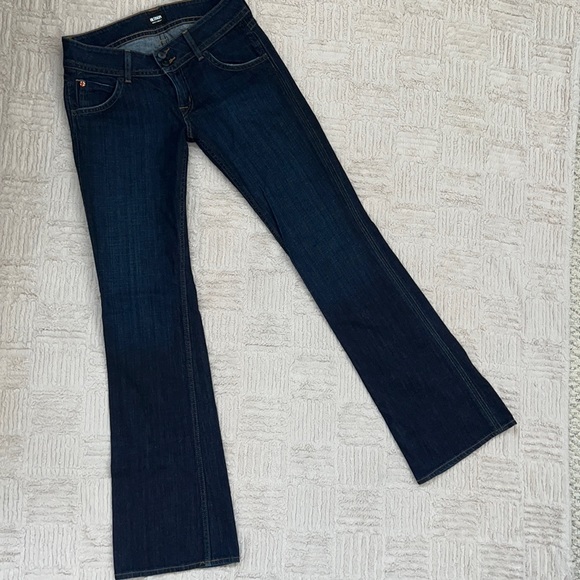 Hudson Jeans, size 28 bootcut, back flap pockets, dark wash EUC - Picture 9 of 16
